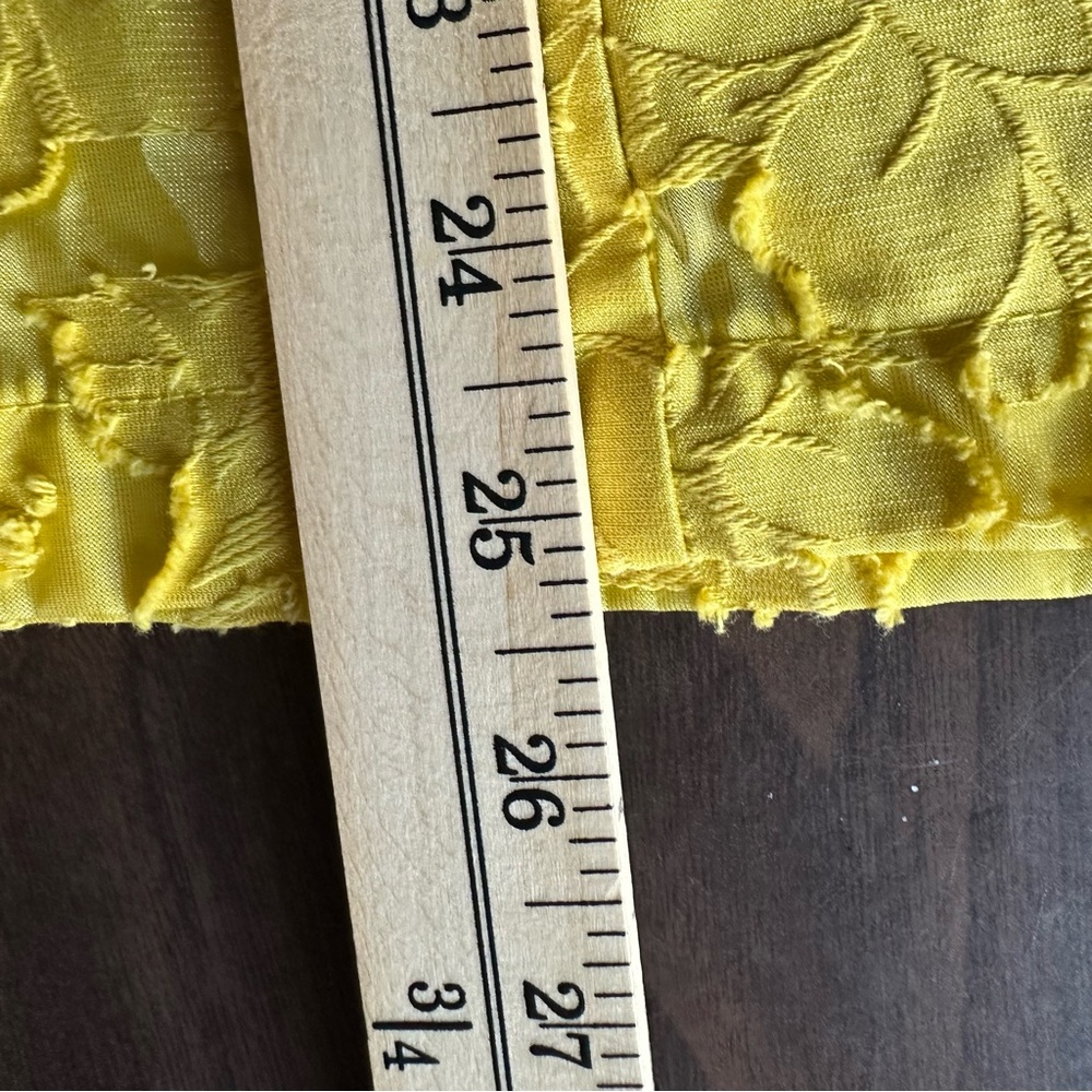 Who What Wear Yellow Textured A-Line Full Pleated Skirt Size 8 Cottagecore - Picture 6 of 8